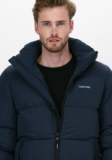 Blauwe CALVIN KLEIN Gewatteerde jas CRINKLE NYLON PUFFA JACKET - large