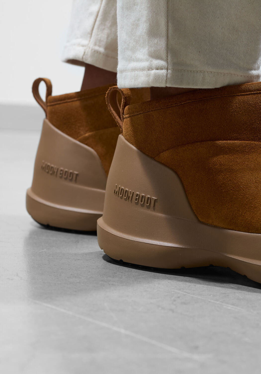 Cognac MOON BOOT Enkelboots MB LUNA LOW BOOT SUEDE - large
