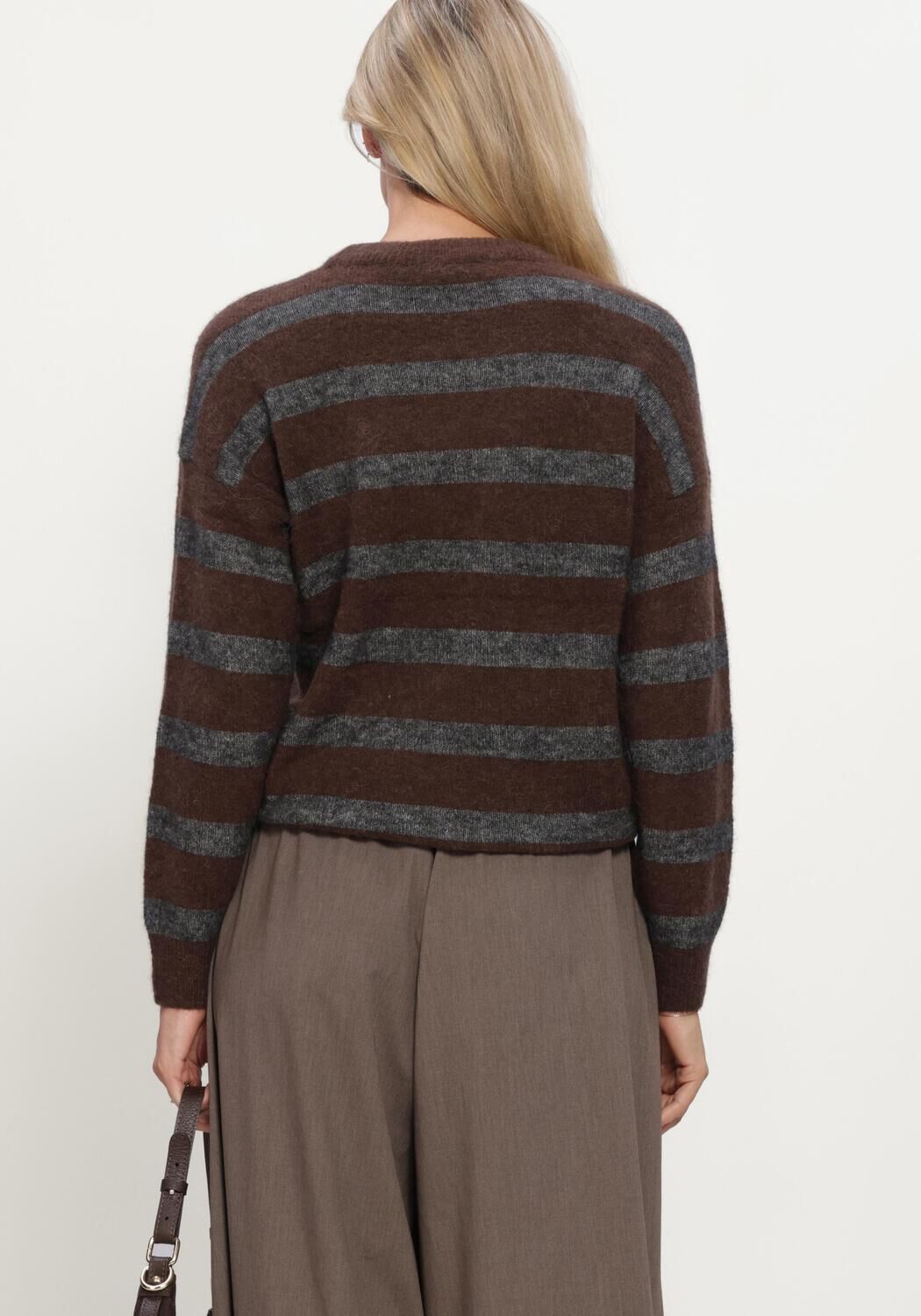 Bruine MSCH COPENHAGEN Trui MSCHFESTINA HOPE PULLOVER STP - large