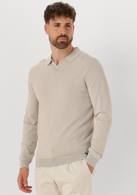 Gebroken wit GENTILUOMO Trui POLO NO BUTTON LS K2039-260 - large