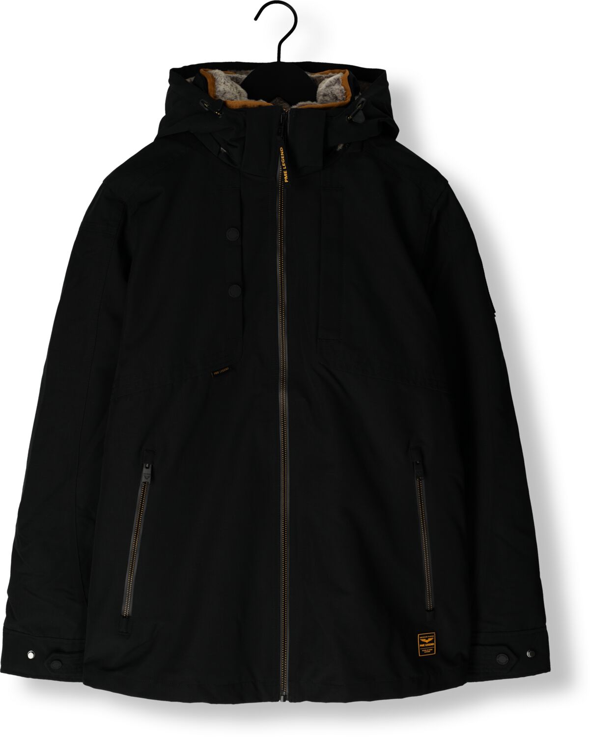 PME LEGEND Heren Jassen Semi Long Jacket Snowpack Trail Ripstop Zwart