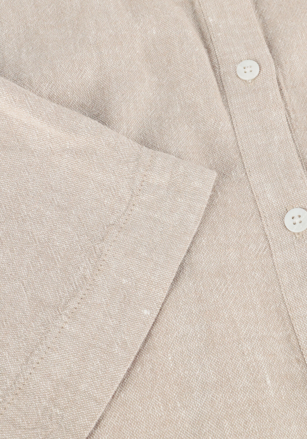 Beige MSCH COPENHAGEN Mini jurk MSCHPENNIE GINIA 2 4 SHIRT DRESS - large