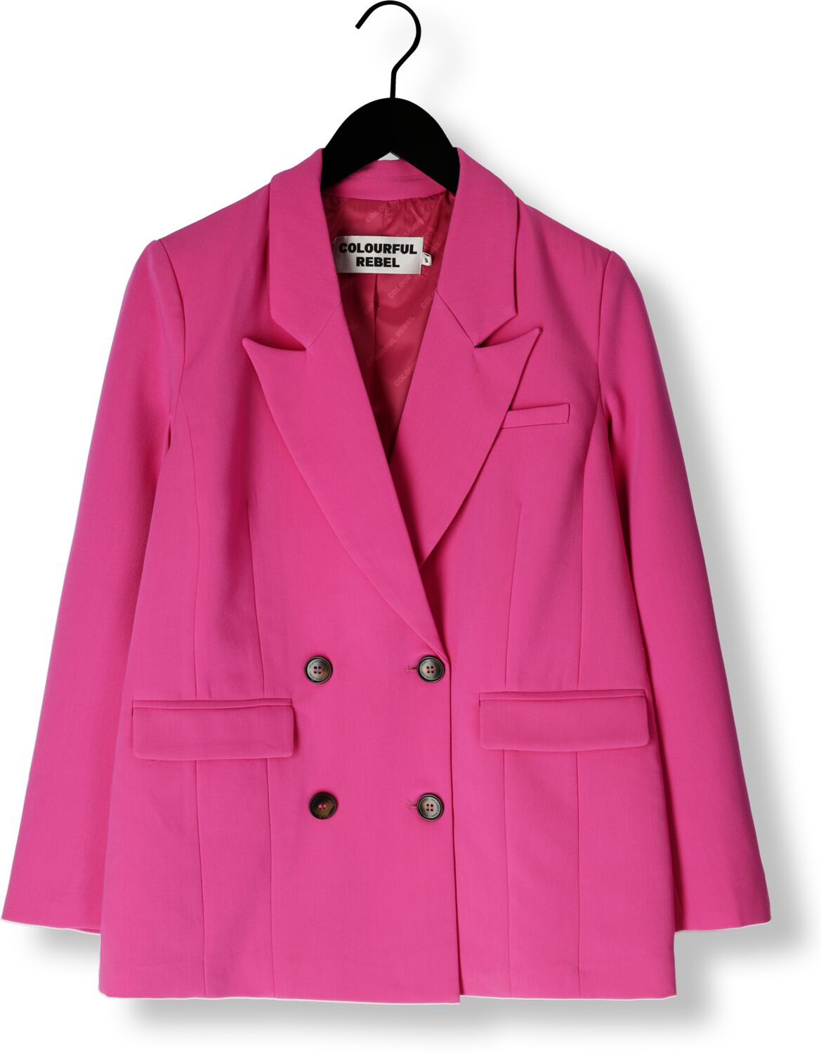 COLOURFUL REBEL Dames Blazers Rikki Uni Boyfriend Blazer Roze