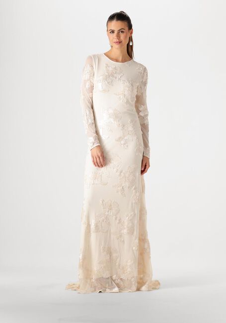 Ecru Y.A.S. Bruidsmode YASFLOREE LS TRAIN DRESS - CELEB - large