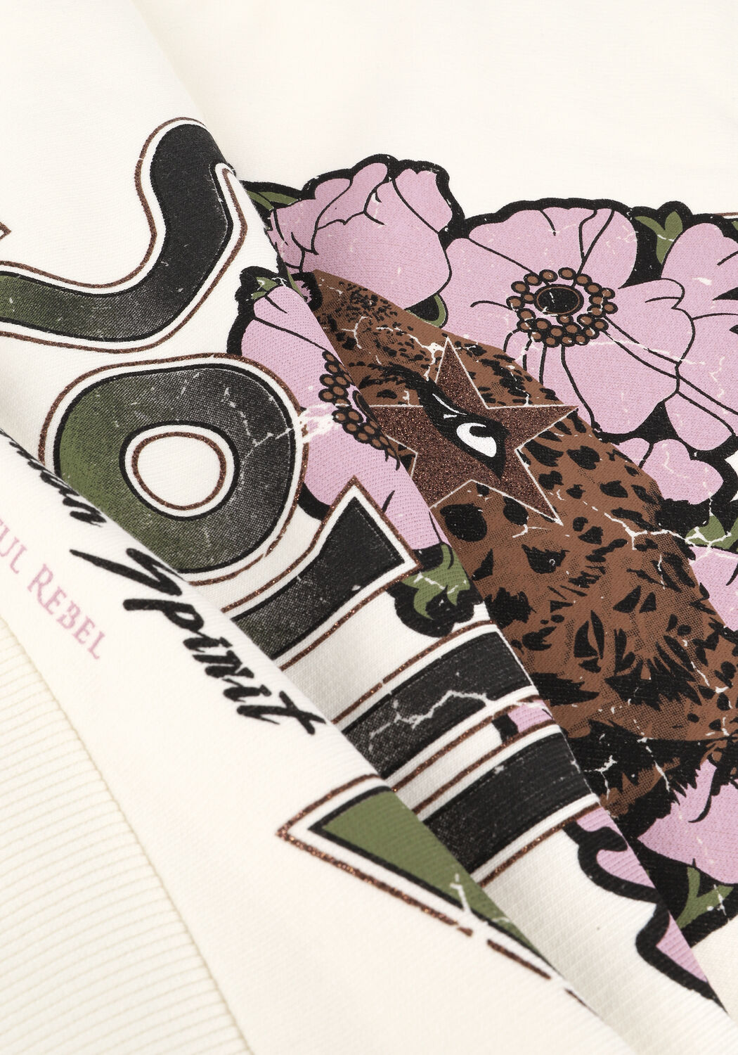 Beige COLOURFUL REBEL Sweater GOLDEN SOUL DROPPED SHOULDER SWEAT - large