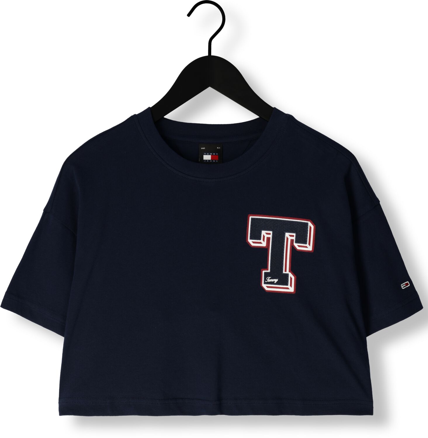TOMMY JEANS Dames Tops & T-shirts Tjw Letterman Tee Donkerblauw