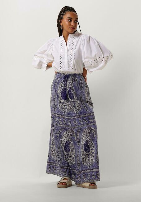 Blauwe ANTIK BATIK Maxirok TAJAR SKIRT - large