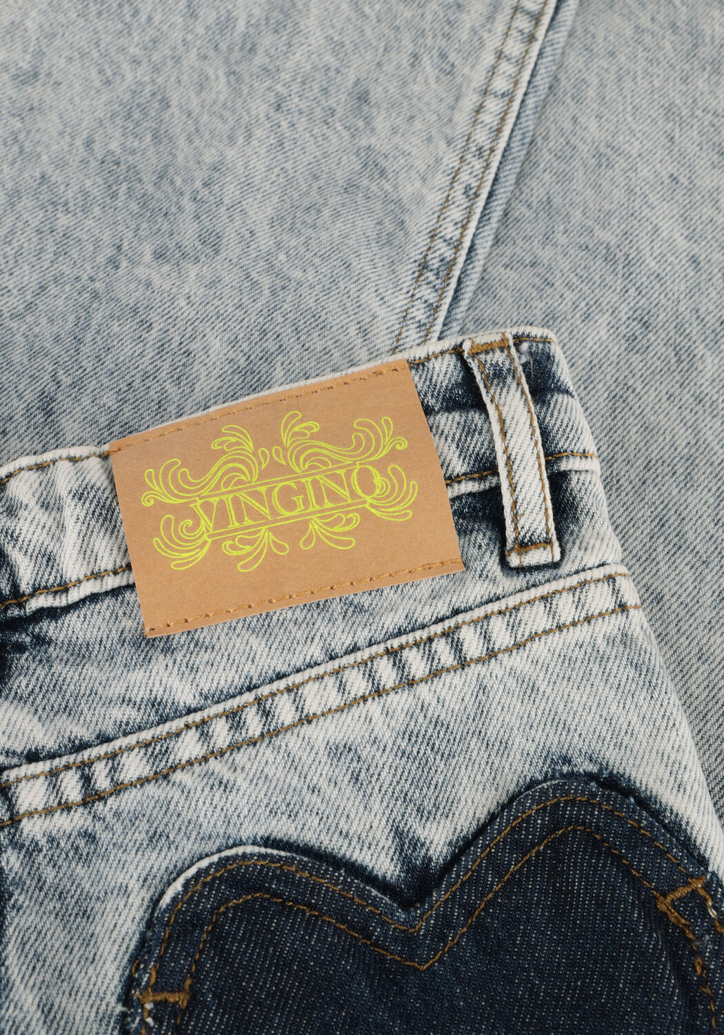 Lichtblauwe VINGINO Straight leg jeans CATO HEART - large