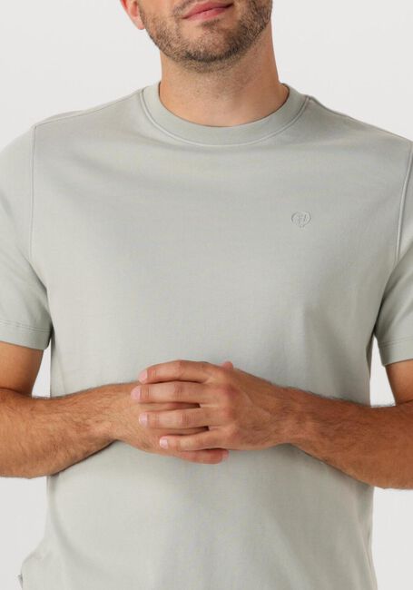Grijze CAST IRON T-shirt REGULAR FIT INTERLOCK - large