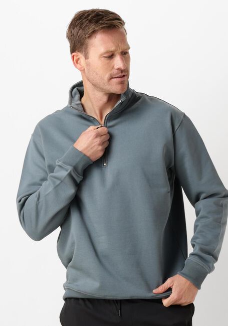 Blauwe PURE PATH Trui LOOSE FIT SWEATERS HALFZIP319 - large