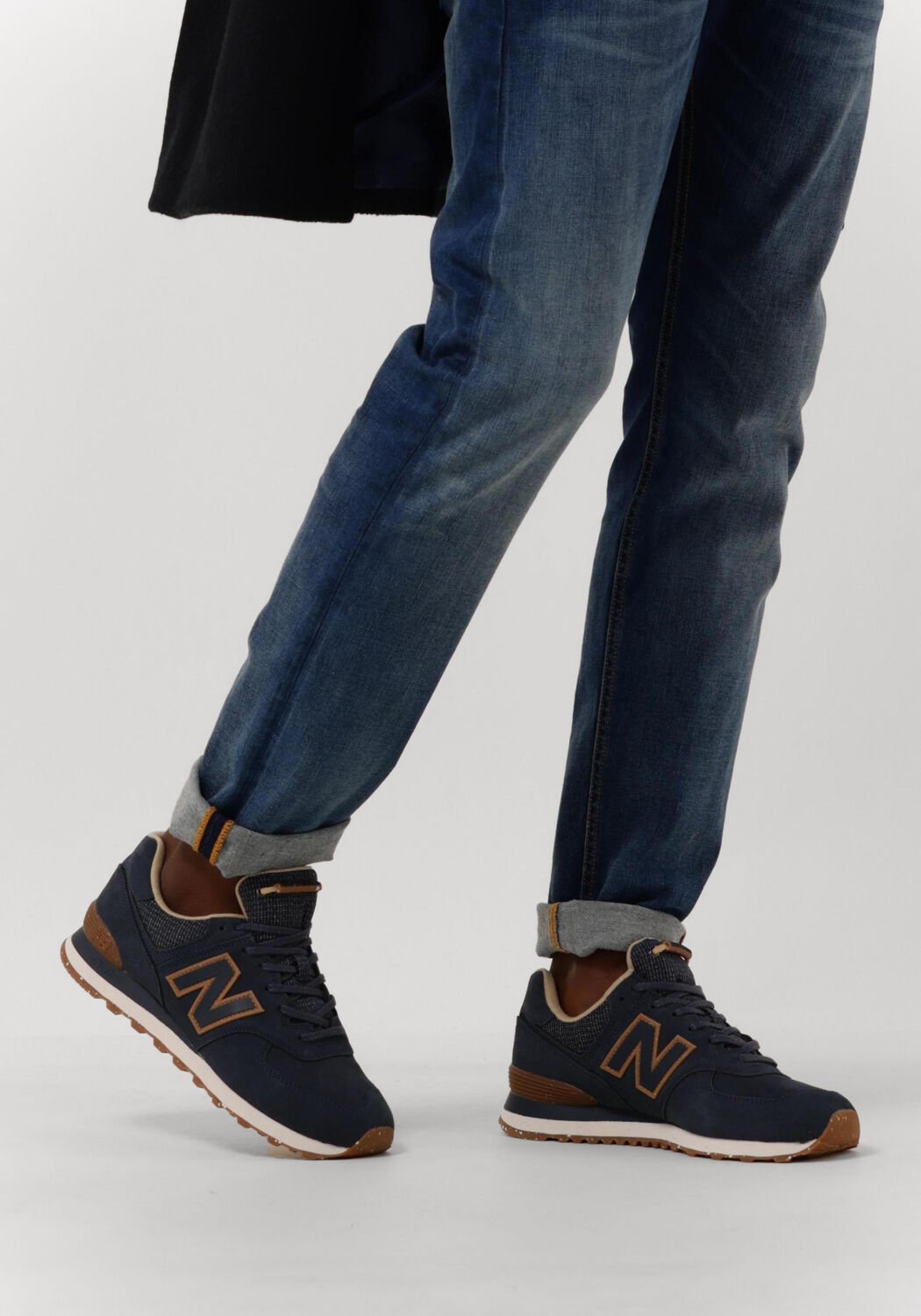 New balance sneakers heren blauw sale