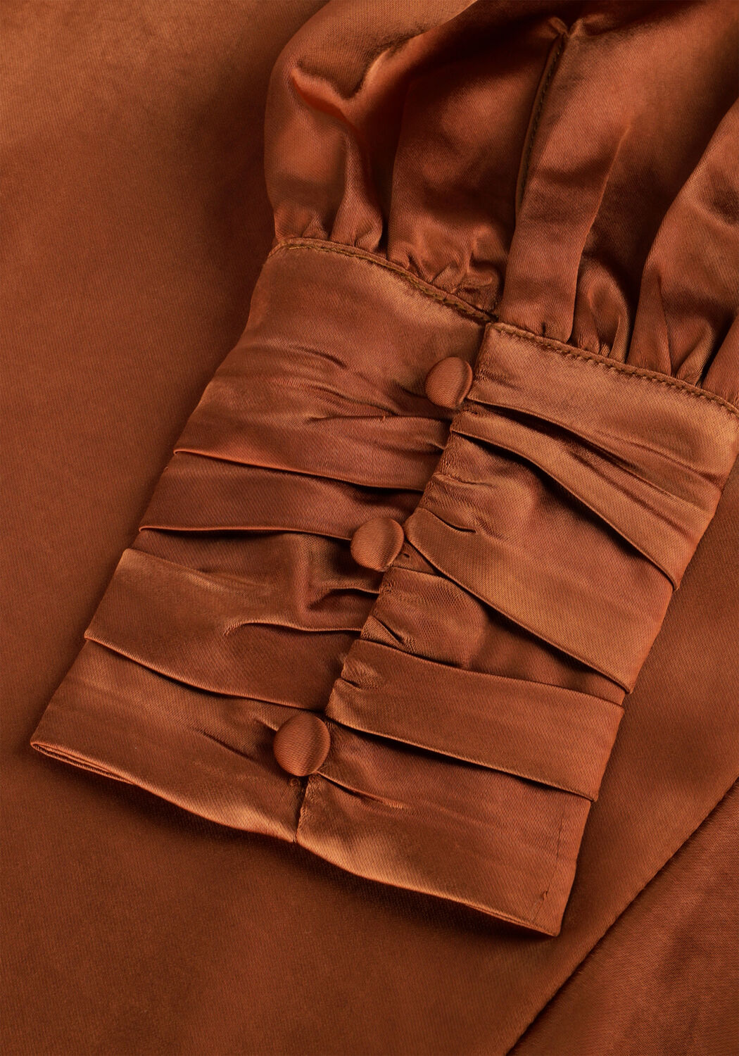 Bruine NOTRE-V Midi jurk NV-DORISSA SATIN DRESS - large