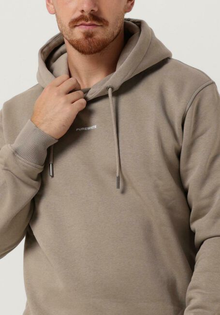 Taupe PUREWHITE Sweater PURE LOGO HOODIE - large