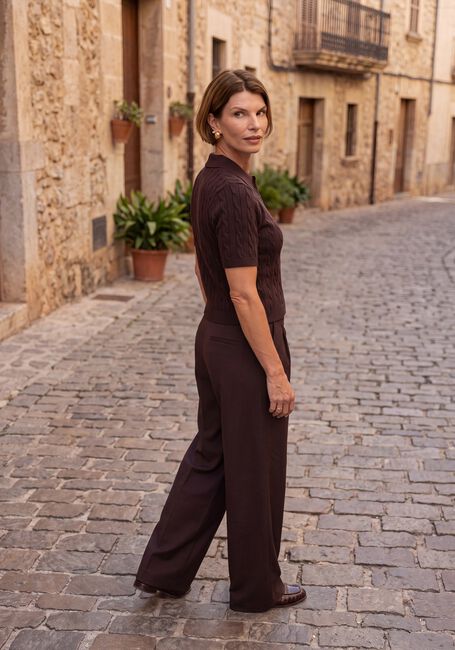 Bruine GESTUZ Pantalon GZPAULA MW WIDE PANTS - large