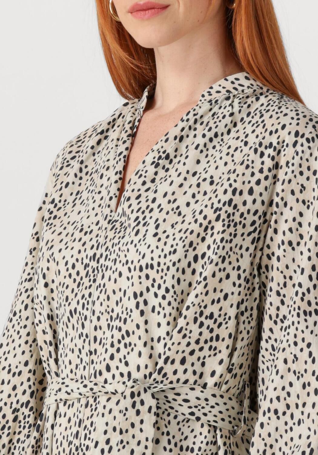 COLOURFUL REBEL Dames Jurken Lize Cheetah Shirt Mini Dress Ss Wit