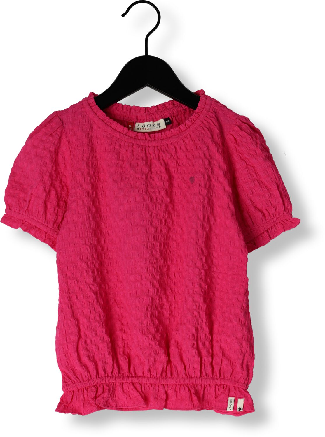 LOOXS little top felroze Meisjes Polyester Opstaande kraag Effen 104