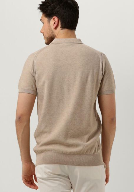 Bruine DSTREZZED Polo MERCURY S/S POLO MELANGE SLUB - large