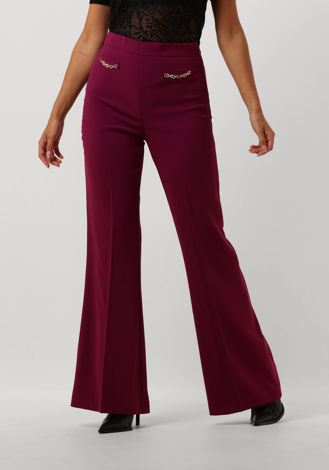 Twinset Paarse Elegante Pantalon Purple Dames