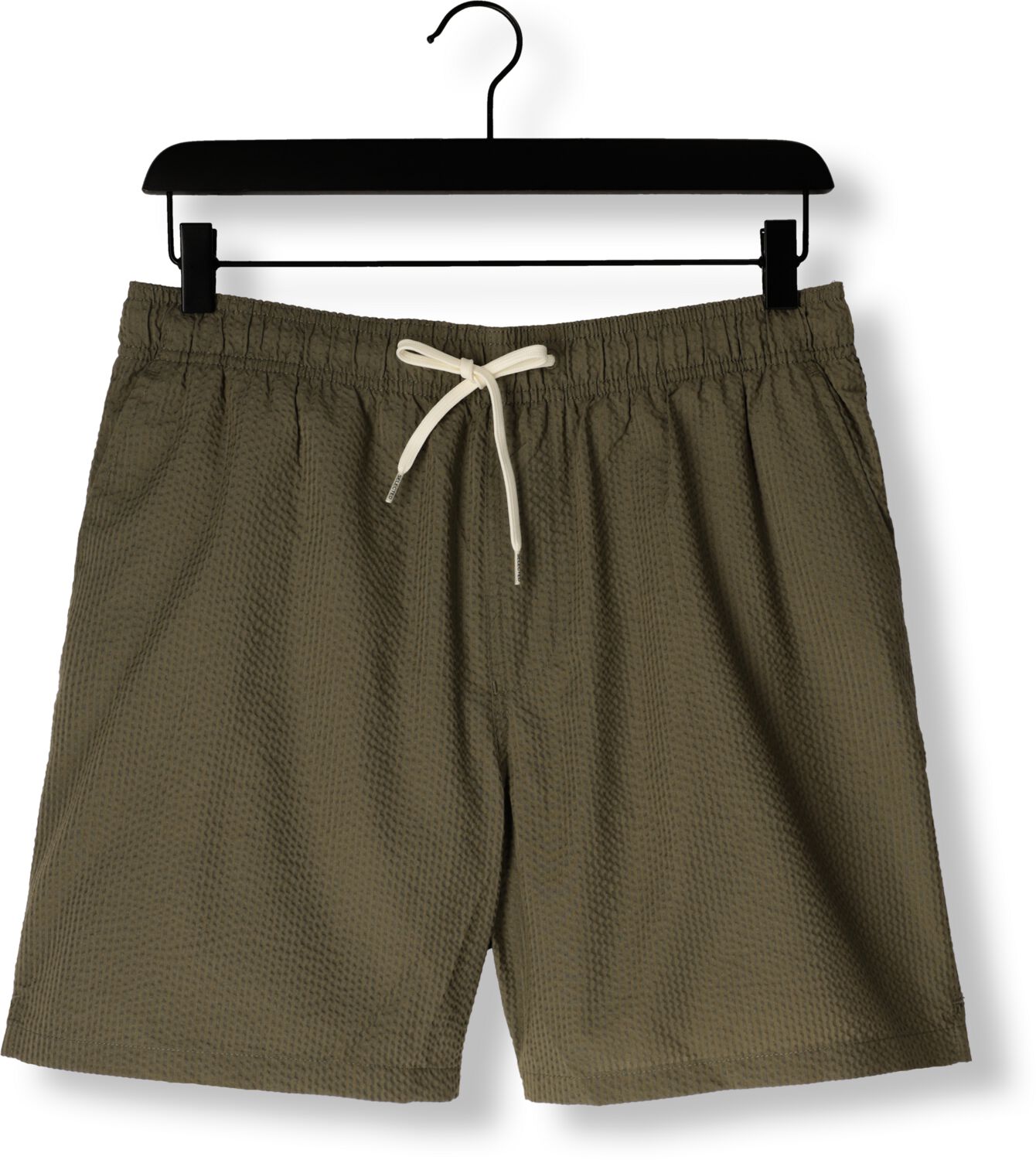 SELECTED HOMME Heren Zwembroeken Slhcooper-seersucker Swimshorts Olijf