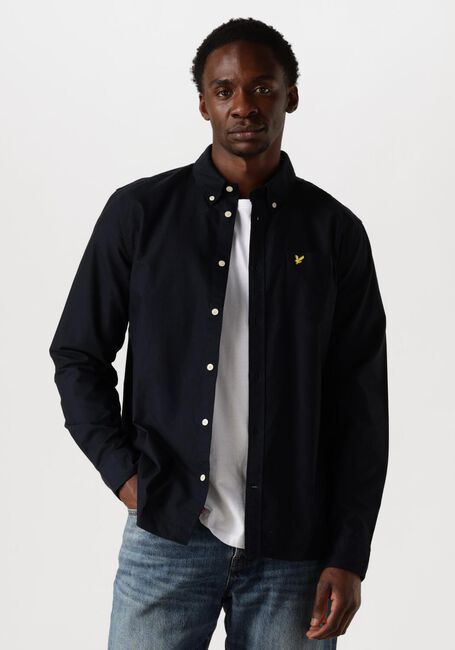 Donkerblauwe LYLE & SCOTT Casual overhemd PLAIN OXFORD SHIRT - large