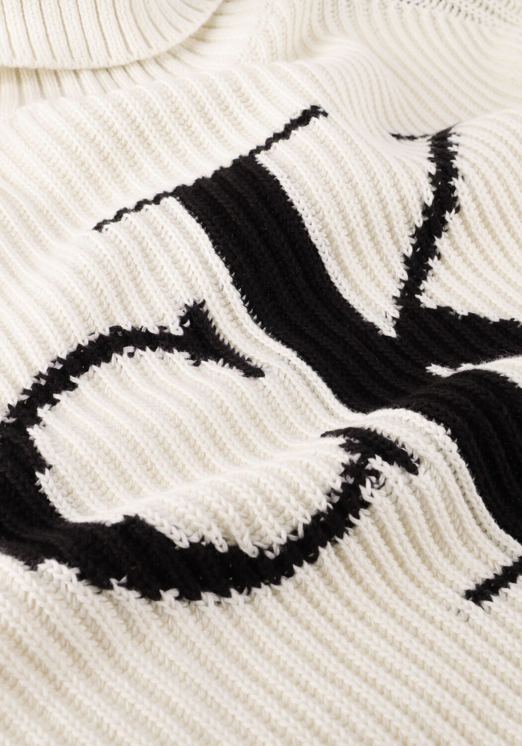 Gebroken wit CALVIN KLEIN Coltrui BLOWN UP CK LOOSE SWEATER - large