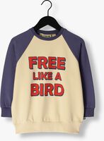 Beige CARLIJNQ Sweater FREE LIKE A BIRD - RAGLAN SWEATER WITH PRINT - medium