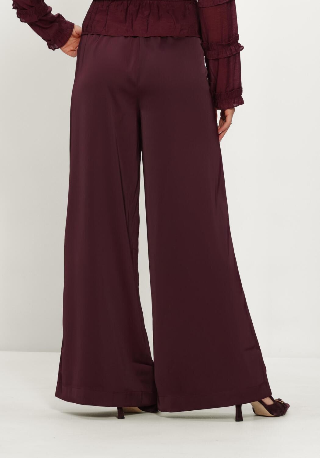 Y.A.S. YAS Dames Broeken Yaspelana Hw Palazzo Pant Bordeaux