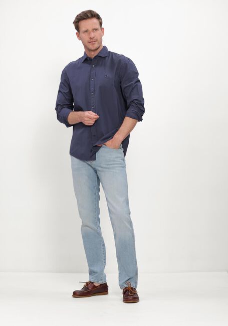 Donkerblauwe TOMMY HILFIGER Casual overhemd GMD POPLIN SEMI SPREAD RF SHT - large
