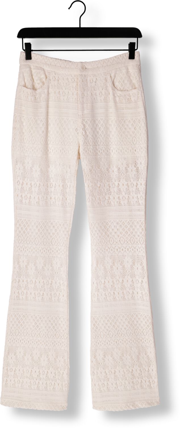 LIU JO Dames Broeken Pizzo Macrame Tp Pants Creme
