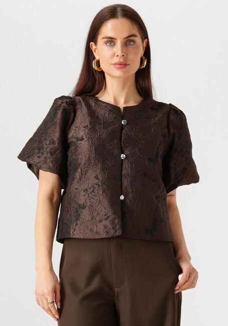 Bruine NEO NOIR Blouses AISA BROCADE BLOUSE - large