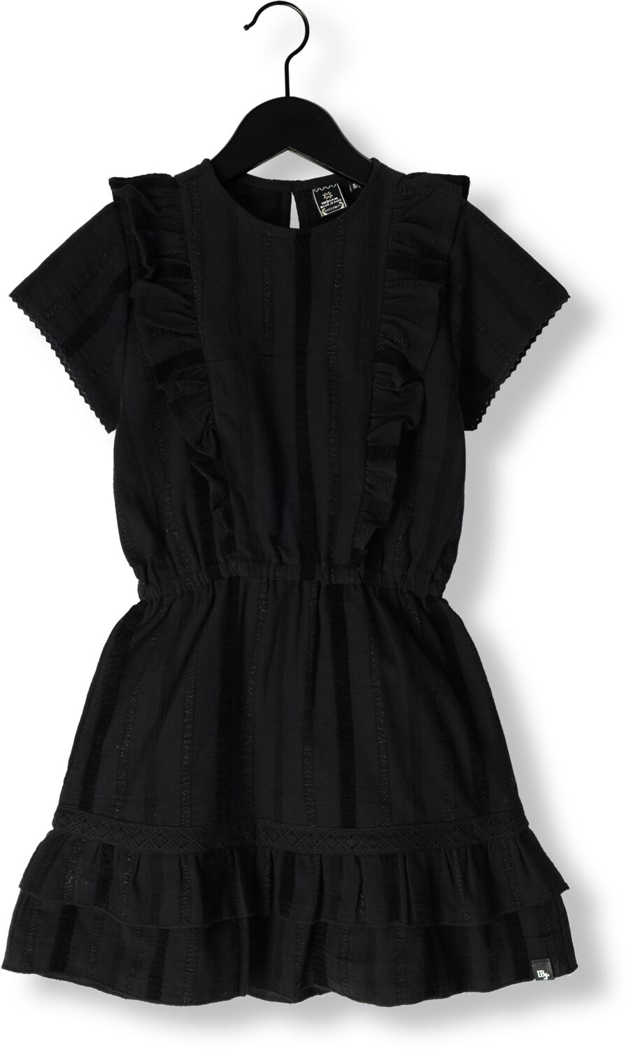 INDIAN BLUE JEANS Meisjes Jurken Ruffle Dress Sparkle Zwart