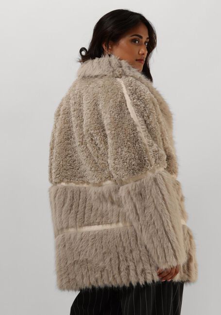 Ecru BEAUMONT Faux fur jas KAIA - large