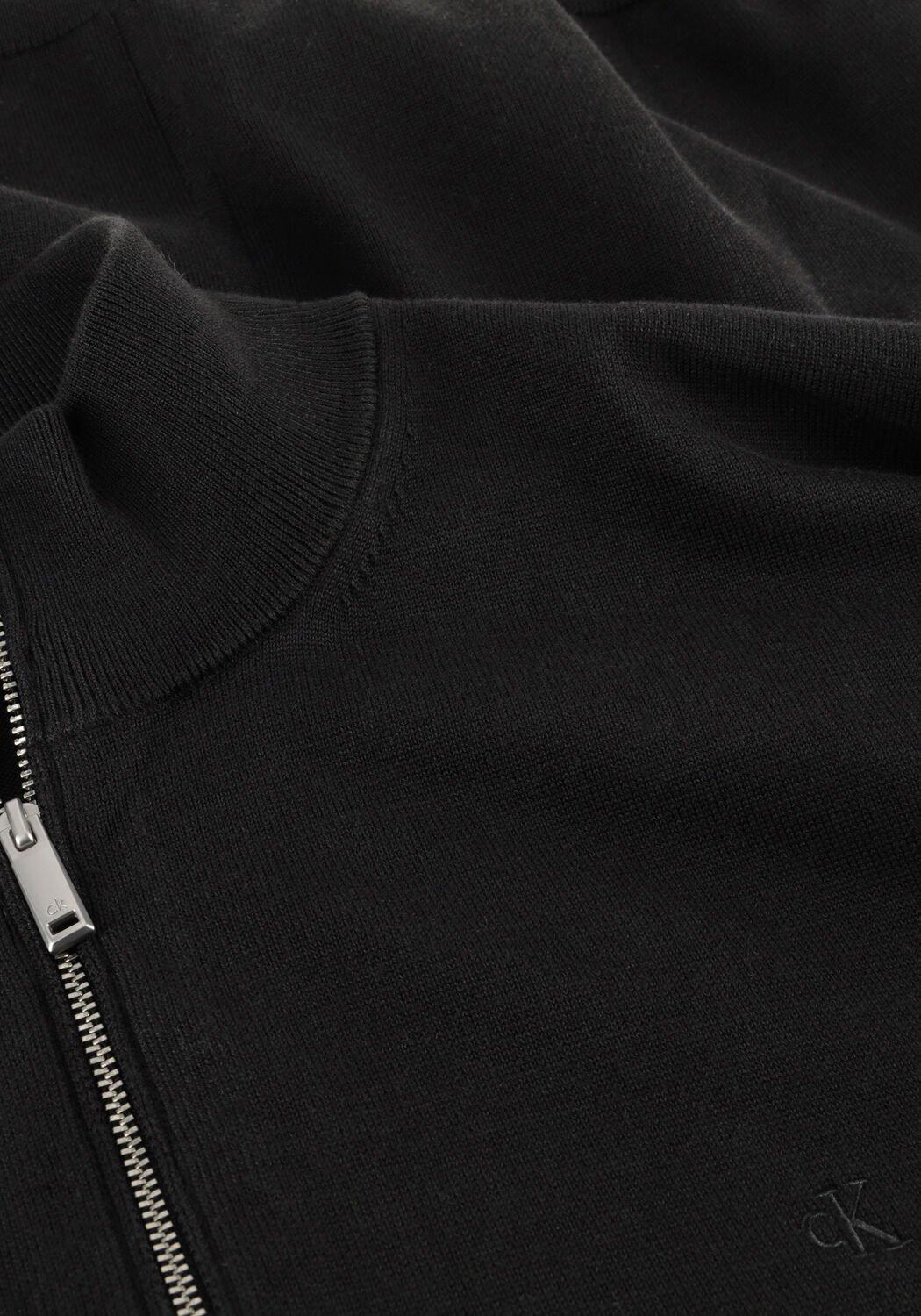 Zwarte CALVIN KLEIN Trui LS SUPIMA QZ SWEATER 12GG - large