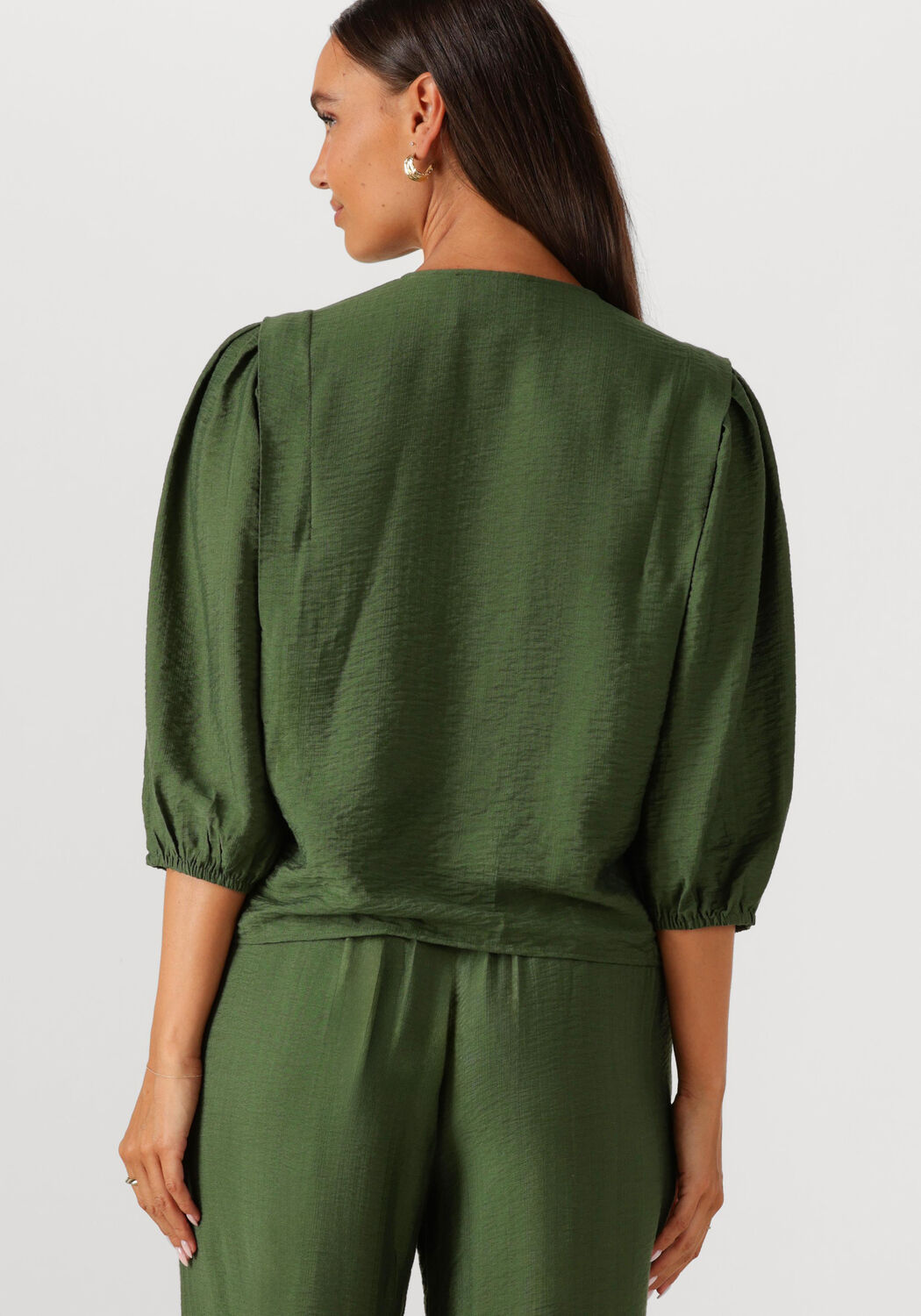 MINUS Dames Blouses Seria V-neck Blouse Groen