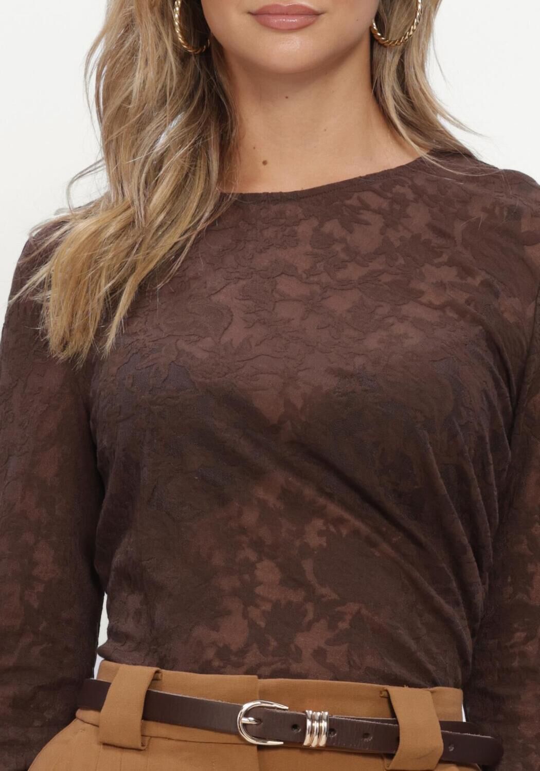 Bruine MSCH COPENHAGEN Top MSCHBRIGETTA TOP - large