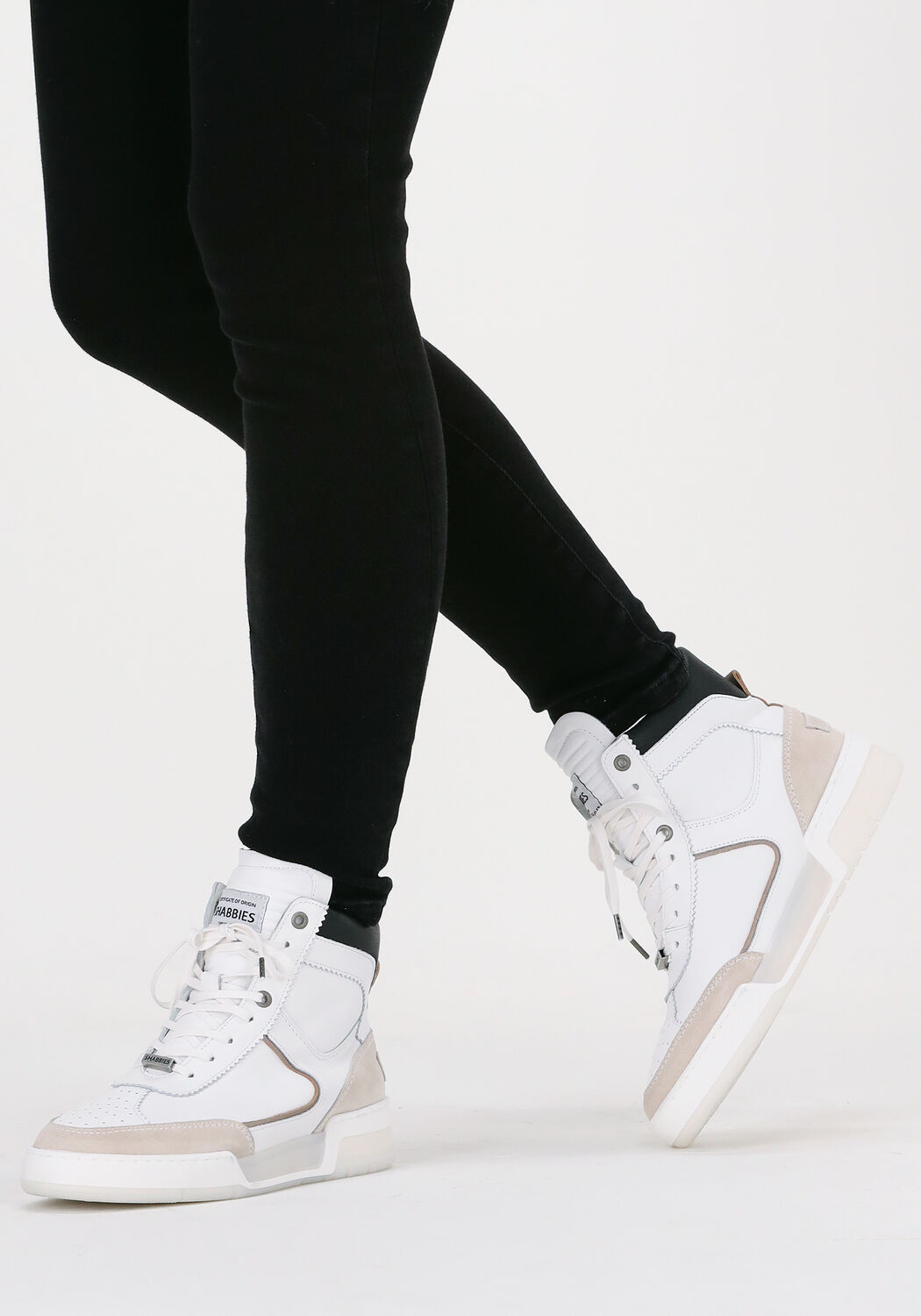 Beige SHABBIES Hoge sneakers 102020072 - large