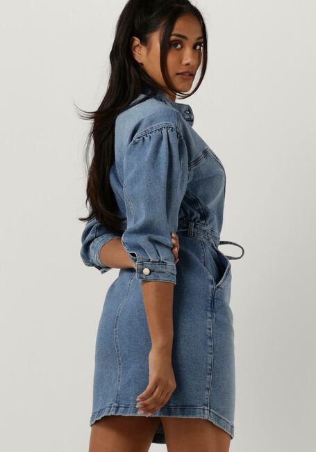 Blauwe FREEBIRD Mini jurk DENIM-H-TWILL-COT-23-1 - large