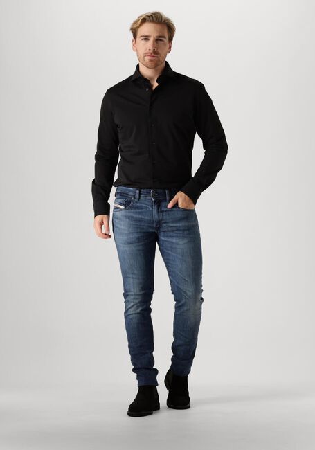 Zwarte PROFUOMO Klassiek overhemd SHIRT X-CUTAWAY JAPANESE KNITTED - large