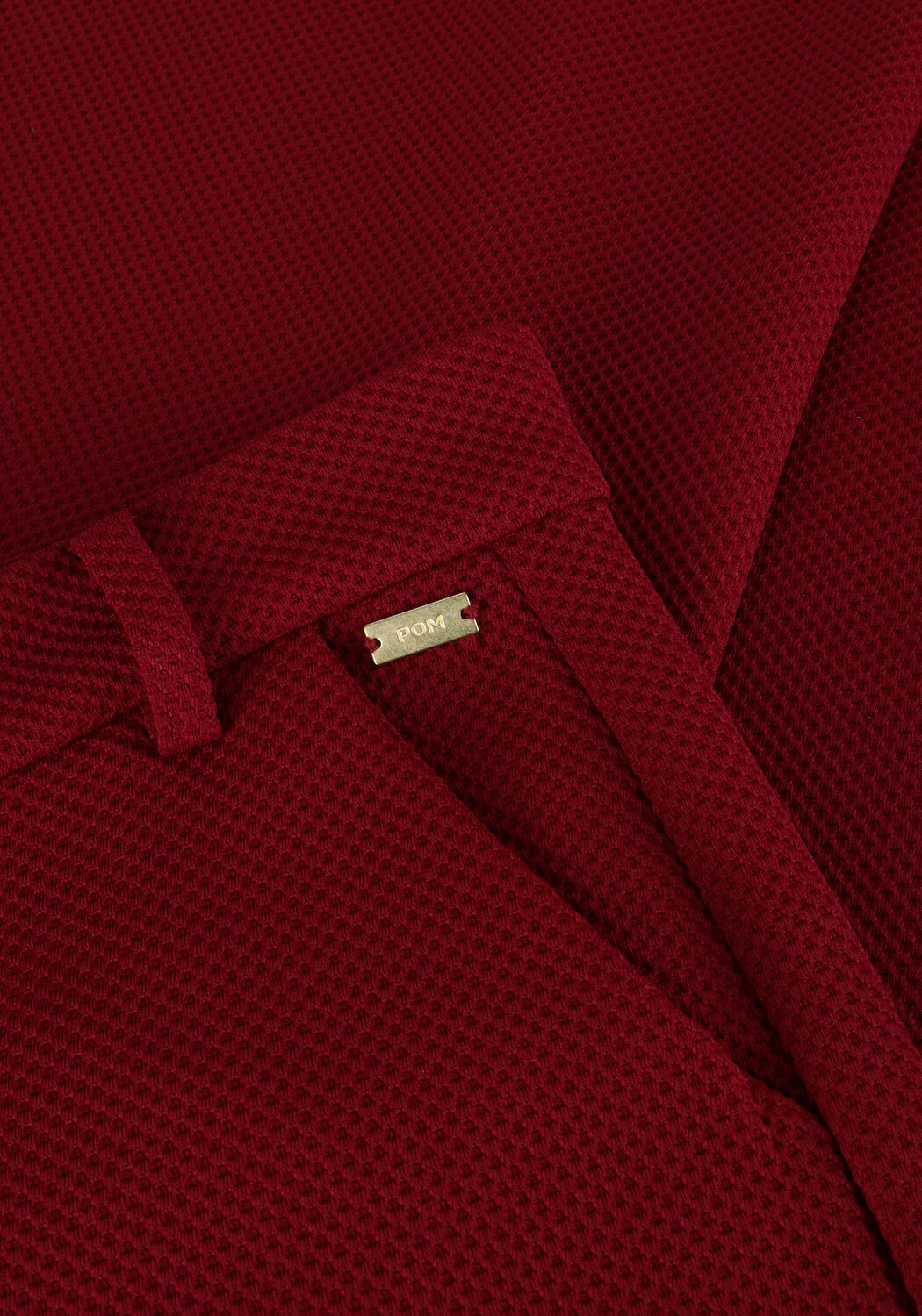 Rode POM AMSTERDAM Pantalon WIDE LEG BURGUNDY RED - large