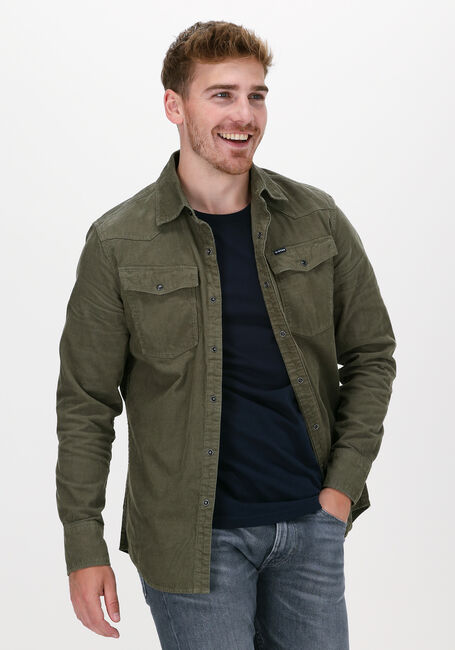 Olijf G-STAR RAW Casual overhemd C436 - ESPER CORDUROY RFD- 330 - large