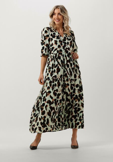 Lange Jurk Jurk Panterprint Groen Maxi Jurk Wild Leopard – Mapsy