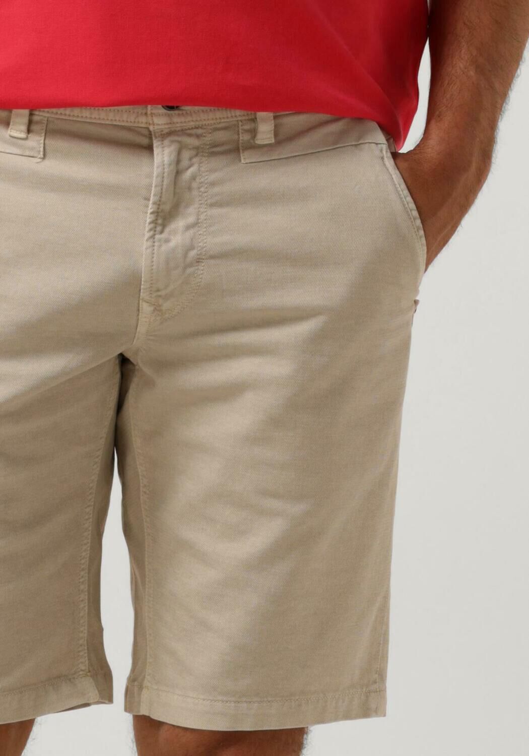 PME LEGEND Heren Broeken Twin Wasp Chino Shorts Fancy Structured Beige