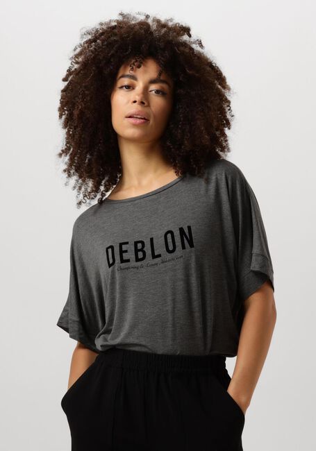Grijze DEBLON SPORTS T-shirt VIOLA TOP SHORT SLEEVE - large