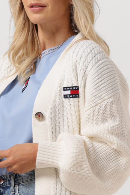 Witte TOMMY JEANS Vest TJW BADGE CARDIGAN - large