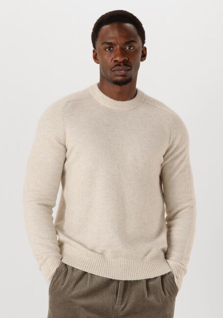 Beige SELECTED MEN Trui SLHRAI LS KNIT CREW NECK NOOS - large
