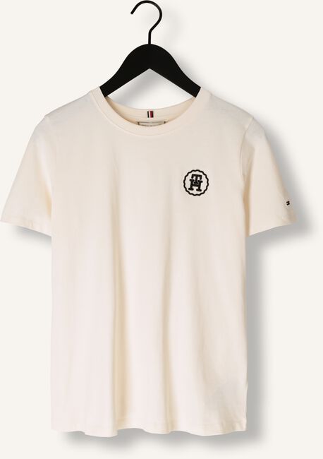 Creme TOMMY HILFIGER T-shirt SMD MDRN REG EMB C-NK SS Creme TOMMY HILFIGER T-shirt SMD MDRN REG EMB C-NK SS - large