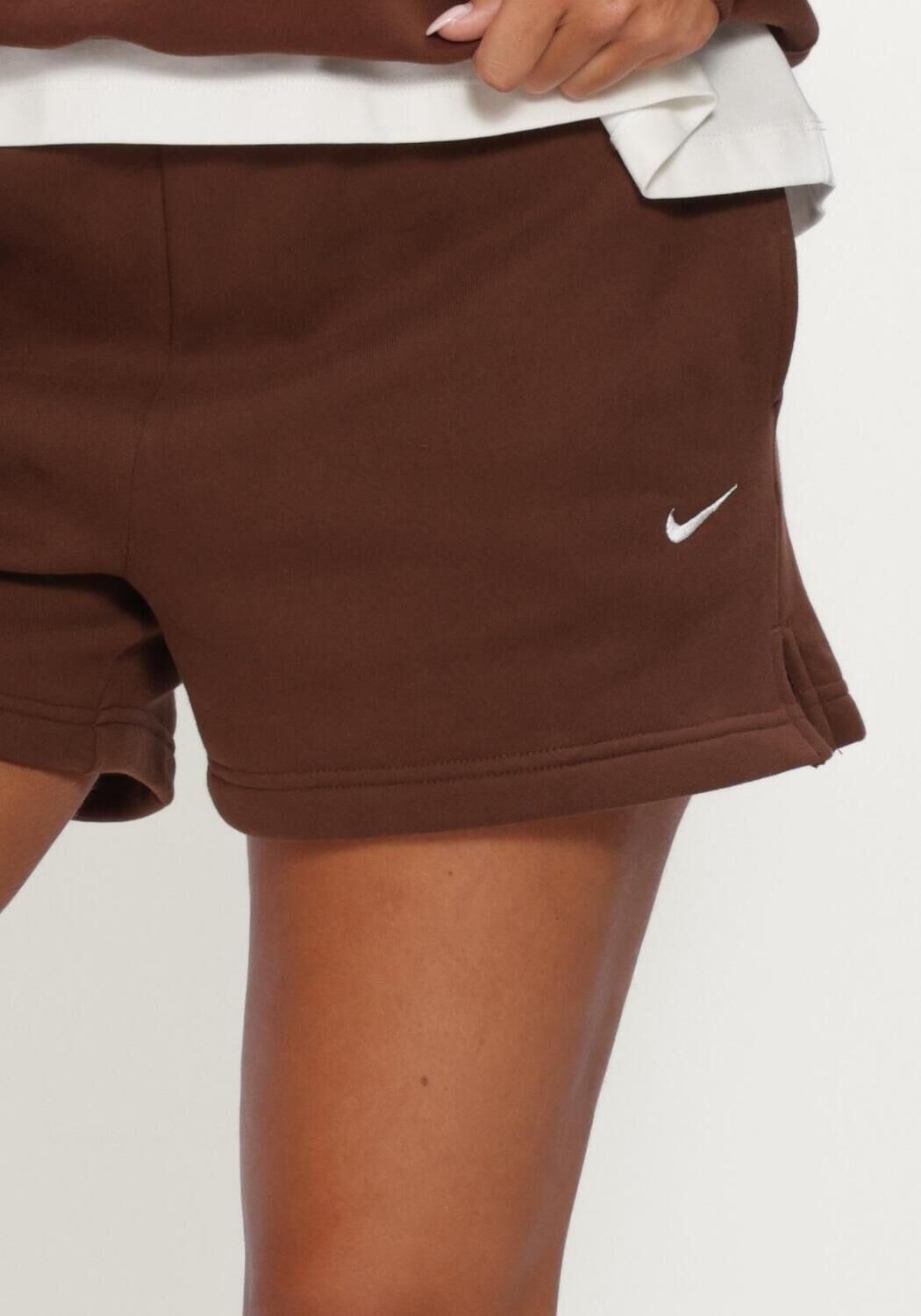 Bruine NIKE Korte broek NIKE STUDIO FLEECE MEDIUM WEIGHT - large