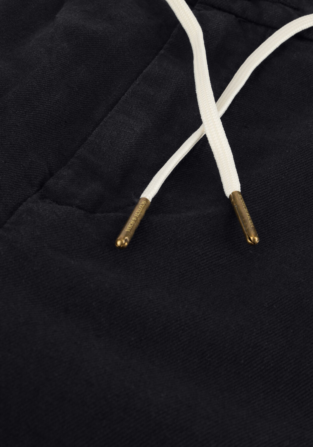 Donkerblauwe SCOTCH & SODA Korte broek FAVE - COTTON/LINEN TWILL BERMUDA SHORT - large