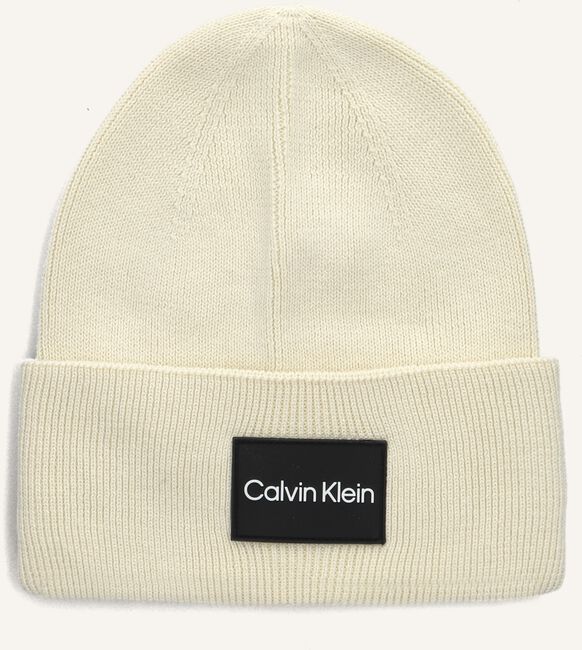 Beige CALVIN KLEIN Muts FINE COTTON RIB BEANIE Beige CALVIN KLEIN Muts FINE COTTON RIB BEANIE - large