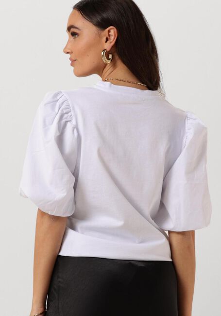 Witte NOTRE-V T-shirt NV-DOLF PUFF SLEEVE TOP - large